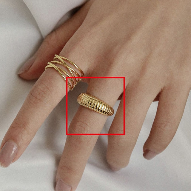 Simple Minimalistic Ring for Woman, Gold And Silver Color