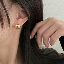 Load image into Gallery viewer, Small Geometric Square Metal Earring, Gold &amp; Silver Color
