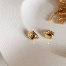 Load image into Gallery viewer, Small Geometric Square Metal Earring, Gold &amp; Silver Color
