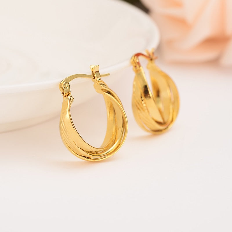 Small Round Circle Hoop Earrings